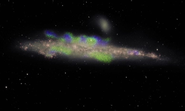 Whale Galaxy NGC 4631 Large Magnetic Structures