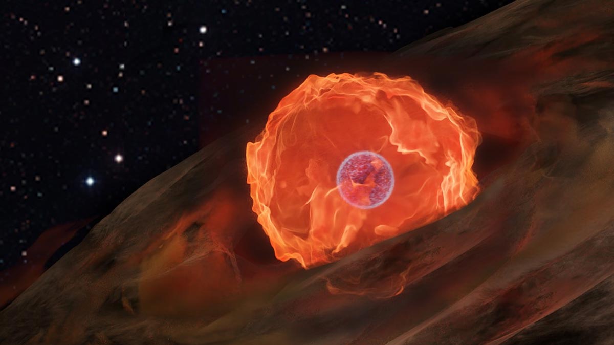 Explosion on a White Dwarf Star Observed for the Very First Time