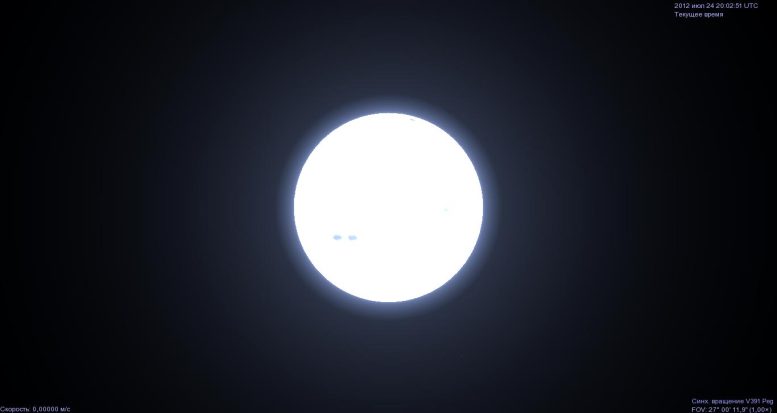 White Dwarf Star V391 יתד