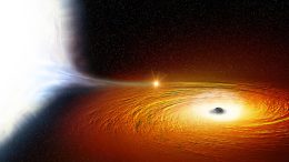 White Dwarf Star in Orbit With a Black Hole
