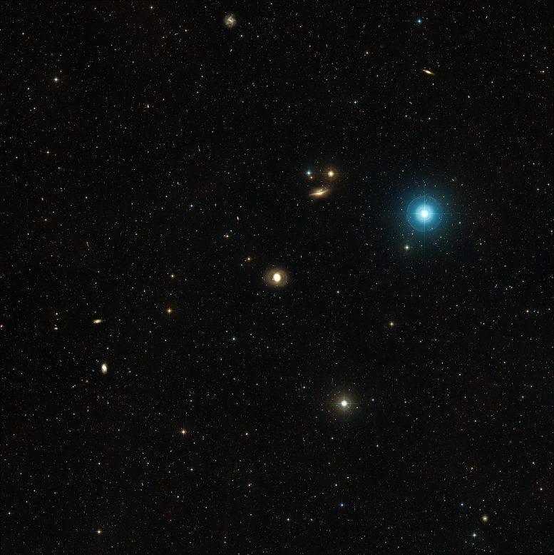 Wide Field Image of Sky Around Messier 77