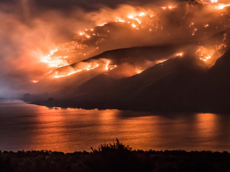 Wildfires Burn at Grand Coulee Dam, Washington