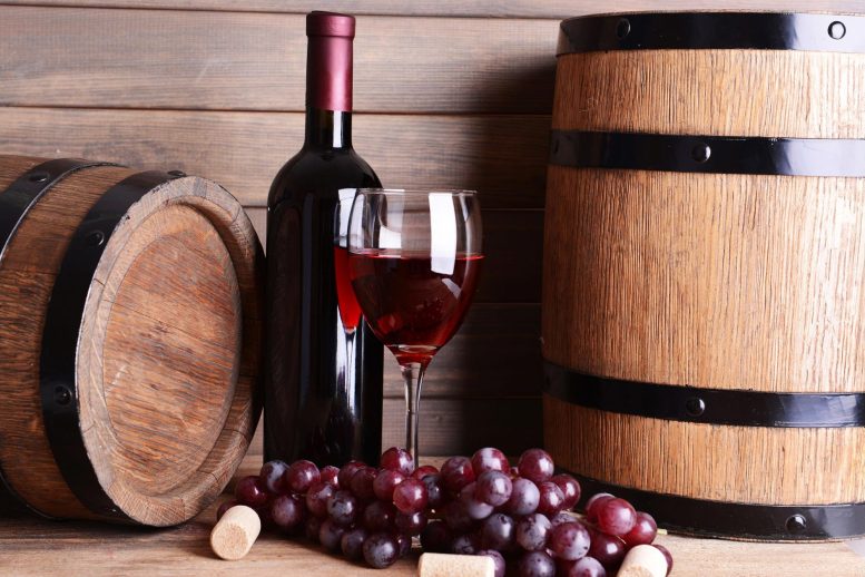 Wine Grapes Barrels