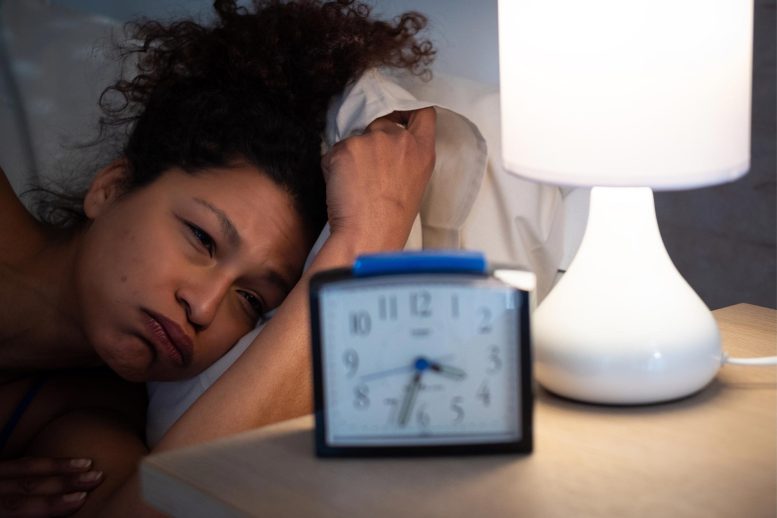 Woman Can't Sleep Insomnia