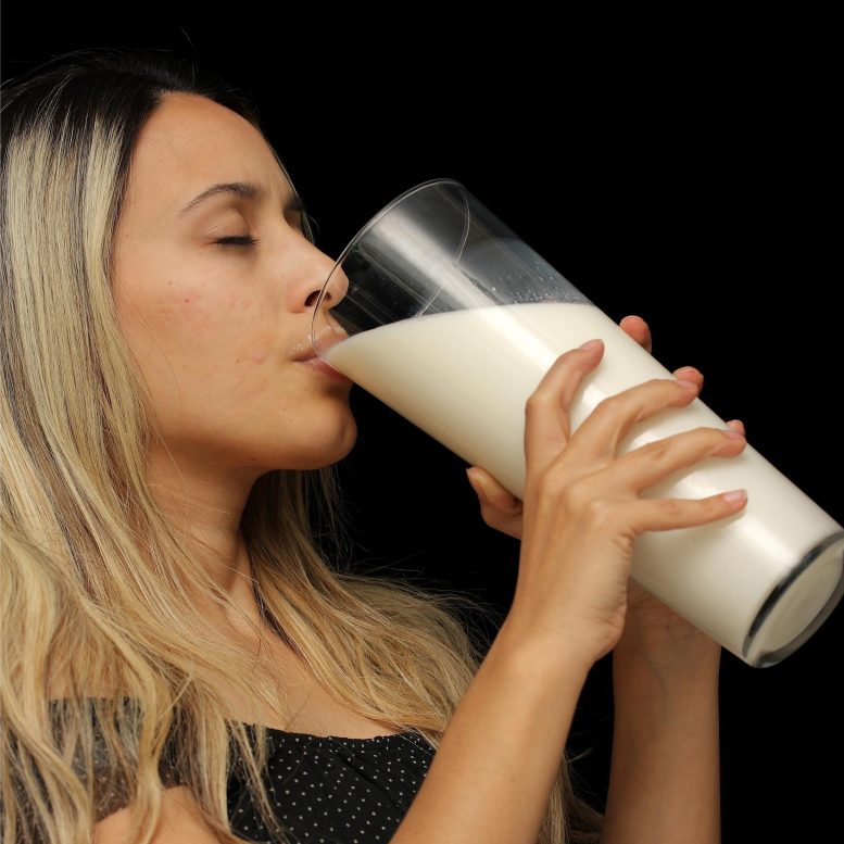 Woman Drinking Milk