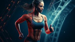 Woman Fitness Technology Concept