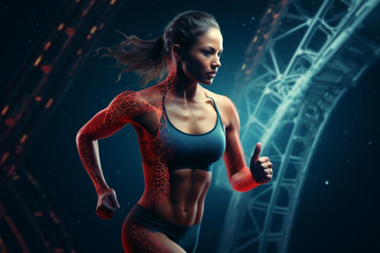 Woman Fitness Technology Concept