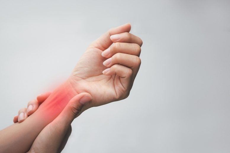 Woman Holding Wrist Joint Pain Injuury