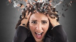 Woman Intense Mental Stress Concept