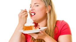 Woman Obesity Cake Junk Food