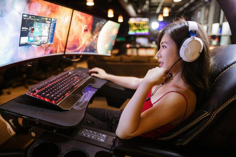 Woman Playing Computer Games