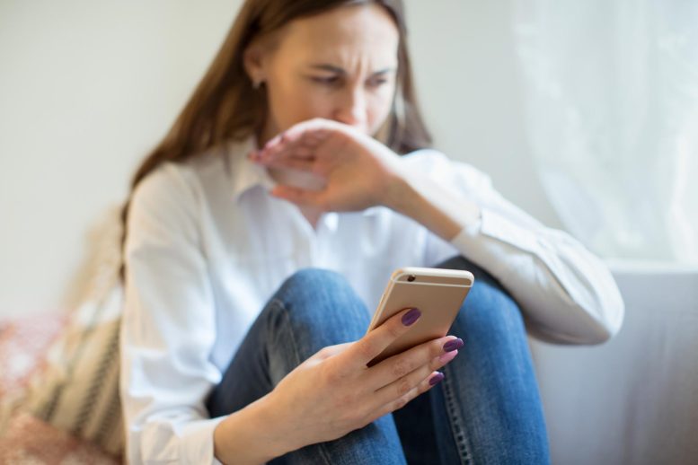 Woman Upset Crying Phone Message