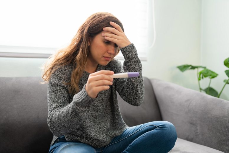 Woman Upset Pregnancy Test