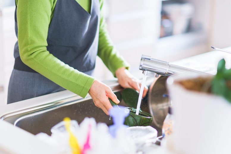 Woman Washing Dishes