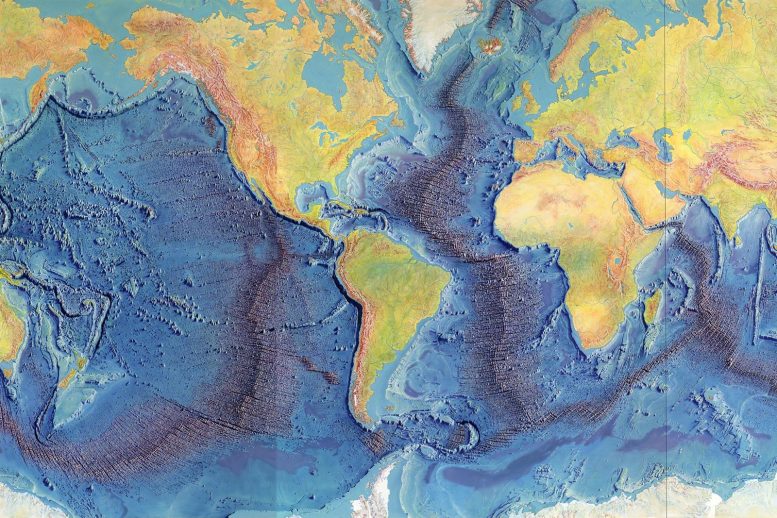 World Ocean Floor Map