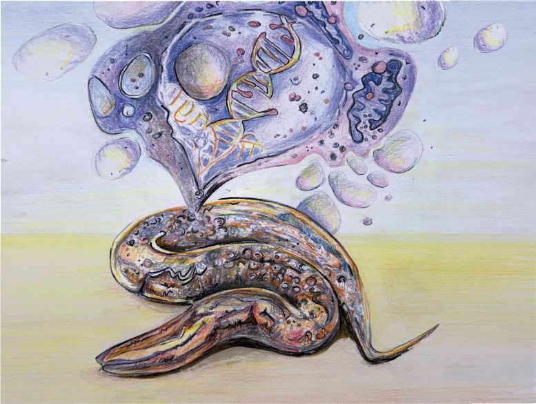 Worm Senescence Drawing