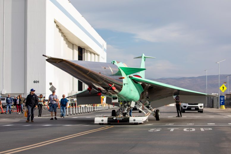 X-59 Aircraft Rolled Out at Lockheed Martin