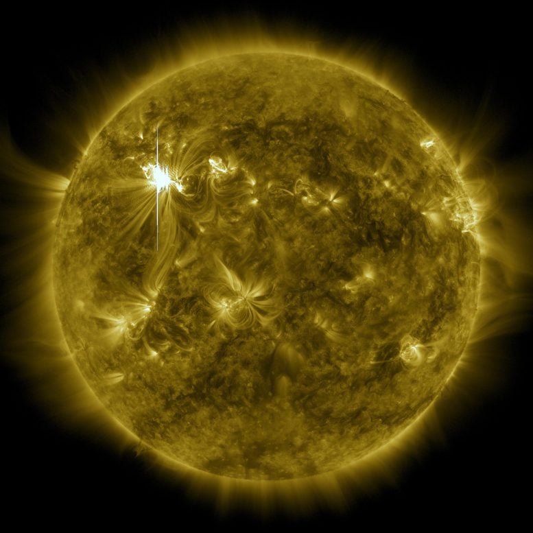 X-Class Solar Flare Flashes 171A