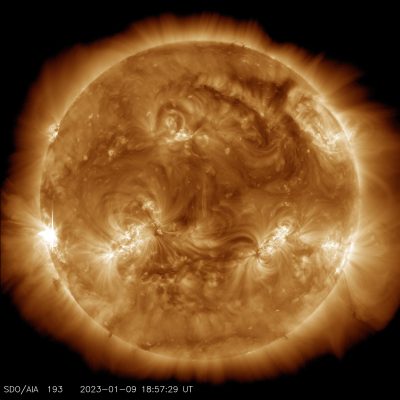 X1.9 Solar Flare 9 gennaio 2023 193 Angstrom