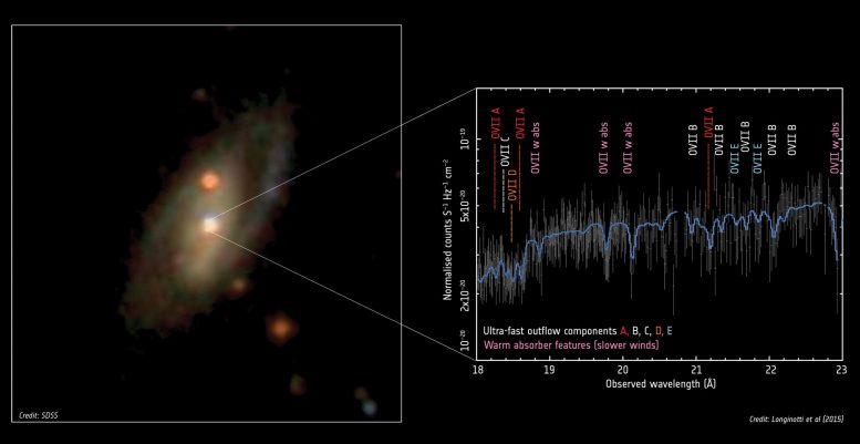 XMM-Newton Reveals High-Speed Gas from Seyfert Spiral Galaxy
