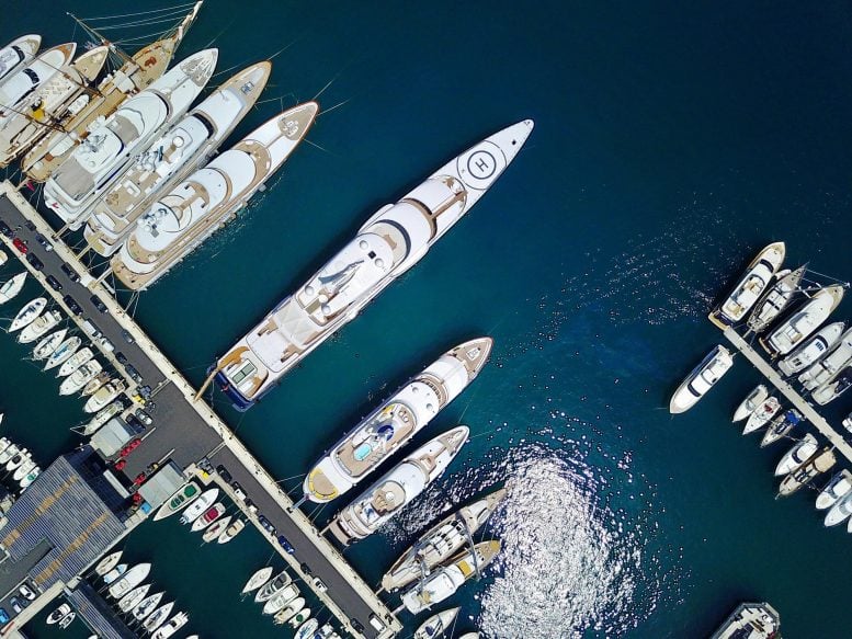 Yachts in Mediterranean Harbor