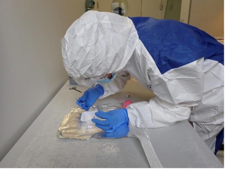 Zahra Haghighi Pictured Preparing a Sample