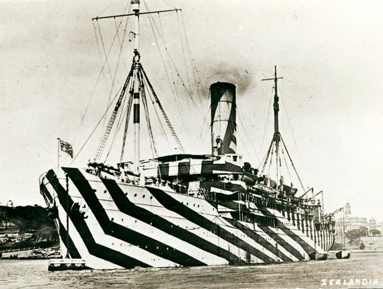 Zealandia in Dazzle Camouflage
