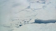airborne study measured greenhouse gas methane coming from cracks in Arctic sea ice