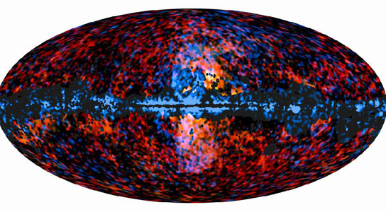 all-sky image shows the distribution of the galactic haze