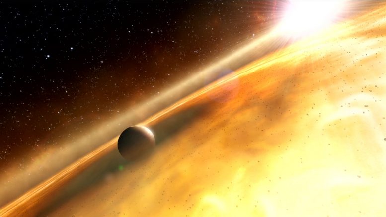 artist's impression of the exoplanet, Fomalhaut b