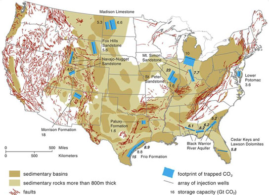 deep saline aquifers in the United States