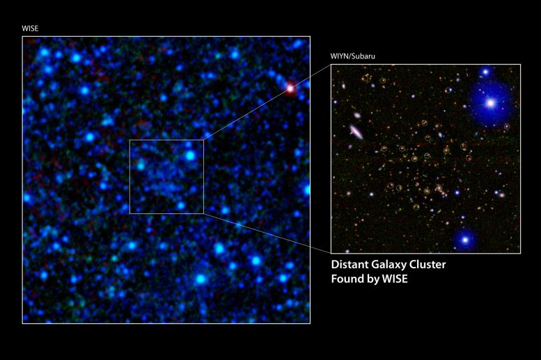 galaxy cluster 7.7 billion light-years away