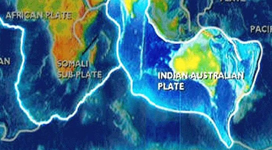 Indo Australian Plate Map