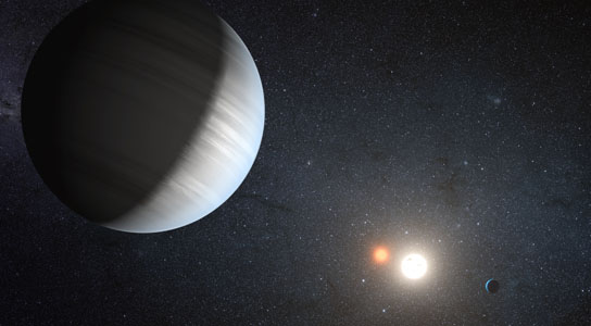multiple planets orbiting two suns