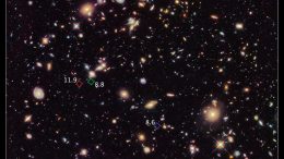 new image of the Hubble Ultra Deep Field 2012 campaign reveals a previously unseen population of seven faraway galaxies