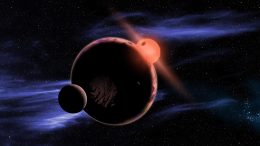 Planet With Two Moons Orbiting a Red Dwarf Star
