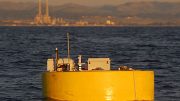 power buoy floats in Monterey Bay