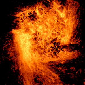 radio image of a small nearby galaxy, the Large Magellanic Cloud
