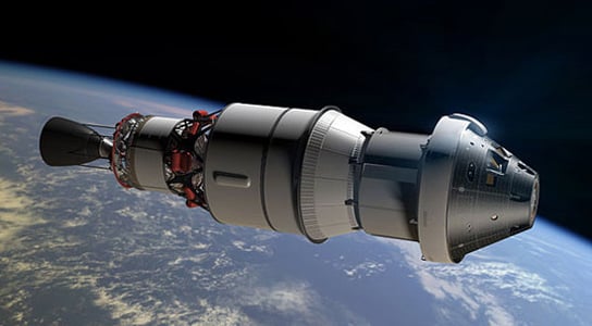 Rendering of Orion Space Capsule