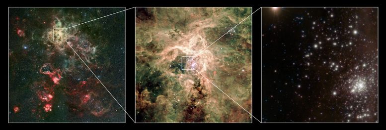 super-cluster R136 in the Tarantula nebula