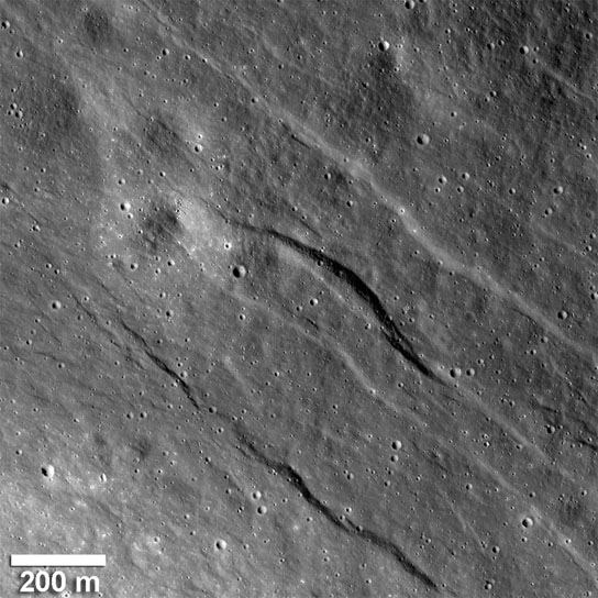 the largest of the newly detected graben found in highlands of the lunar farside