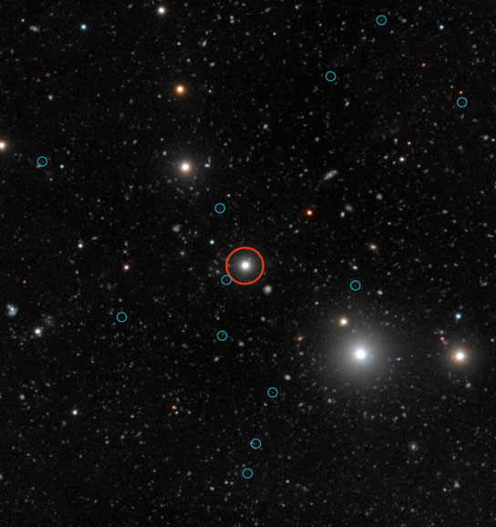 the region of the sky around the quasar HE0109-3518