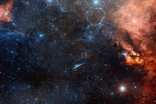 the sky around the Pencil Nebula