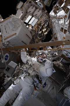 NASA Astronaut Bob Behnken Battery Swap