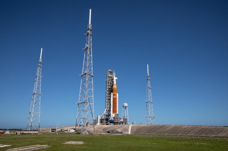 Artemis I Moon Rocket at Launch Pad 39B