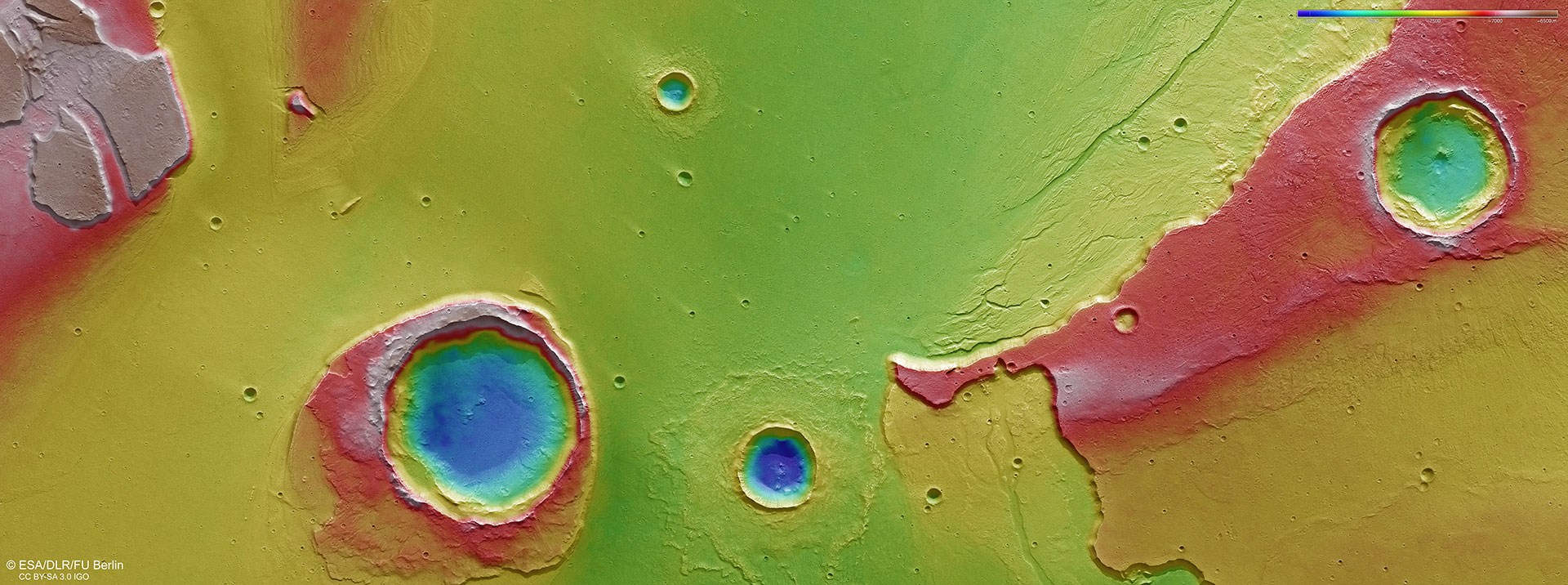 Topography at the Mouth of Kasei Valles